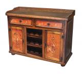 Cantina Wine Cabinet w/ Copper Doors & Drawers