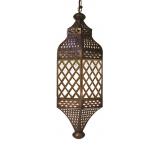Small Moroccan Lantern w/Crackled Glass