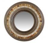 Round Tile Mirror w/ Onyx & Marble Tiles