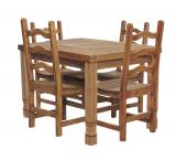 Square Julio Dining Set w/ Colonial Chairs