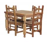 Square Lyon Dining Set w/ Colonial Chairs