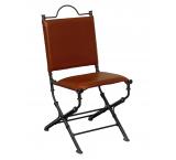 Pony Chair w/ Dark Brown Leather
