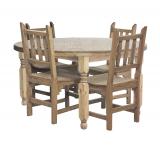 Round Lyon Dining Setw/ New Mexico Chairs