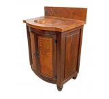 Curved Two-Door Vanity w/ Copper Doors