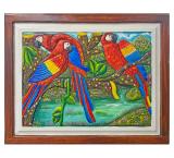 Selva de Vallarta Carved Relief Painting