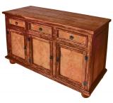 Three-Door Cabinet w/ Copper Doors & Drawers