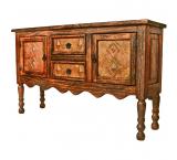 Veronica Console Table w/ Copper Doors & Drawers