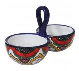 Double Talavera Salsa Bowl