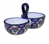 Double Talavera Salsa Bowl