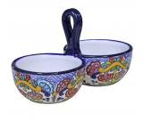 Double Talavera Salsa Bowl