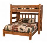 Barnwood Bunk Bedw/ Offset Bottom Bed
