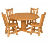 Log Dining Table w/ Reversible Poker Table Top