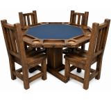Barnwood Poker Table w/ Reversible Dining Table Top