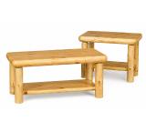 Log Occasional Tables w/ Shelves