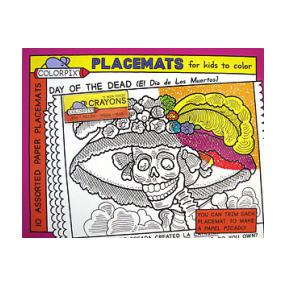 Day of the Dead Coloring Placemats & Crayons