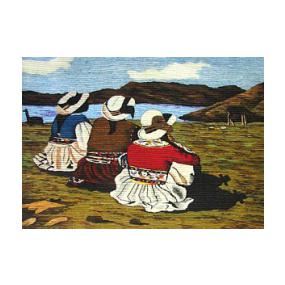 Wool Tapestry:Evening at the Lake