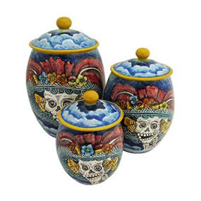 Oval Day of the Dead Kitchen Canister