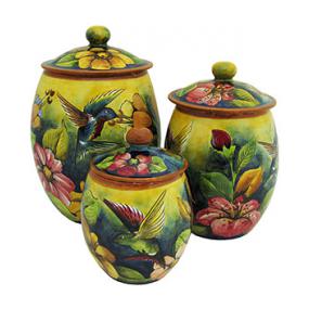 Oval Hummingbird Kitchen Canister
