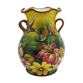 HummingbirdMajolica Vase