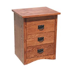 American Mission OakSmall 3 Drawer Nightstand