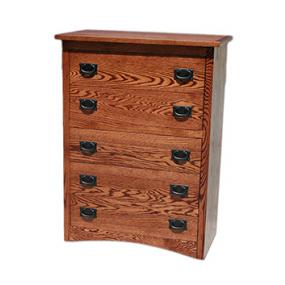 American Mission Oak Small 5 Drawer Dresser
