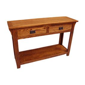 American Mission OakConsole Table w/ Drawers
