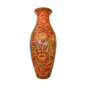 Six Foot Floor Vase: Flowers and Birds