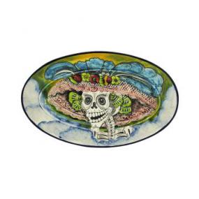 Day of the Dead Majolica Oval Platter