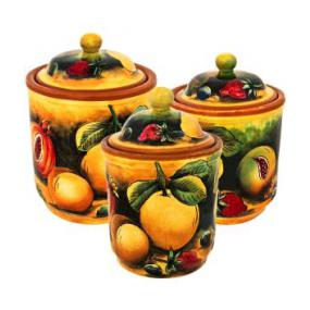 Round Fruit Kitchen Canister