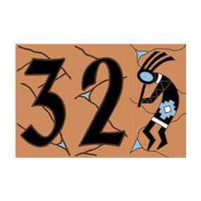 Southwest House Numbers: Terracotta & Turquoise