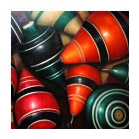 Wooden Tops Oil Painting on Canvas