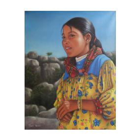 Muchacha Tarahumara Oil Painting on Canvas