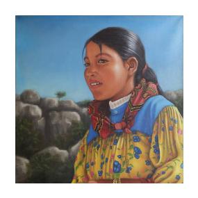 Muchacha TarahumaraOil Painting on Canvas