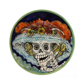 Day of the DeadSmall Majolica Plate