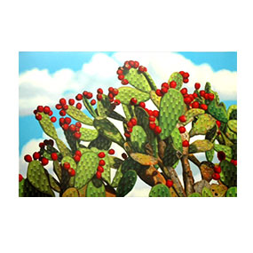 Prickly Pear Oil Painting on Canvas