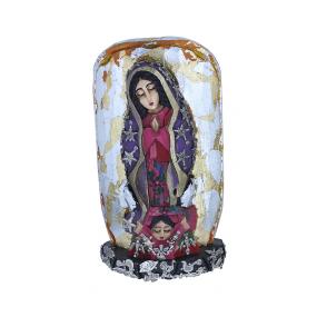 Small Virgin of Guadalupewith Silver Milagros
