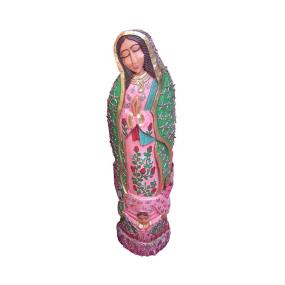 XL Virgin of Guadalupewith Silver Milagros