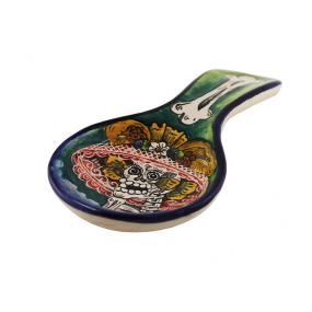 Day of the DeadMajolica Spoon Rest