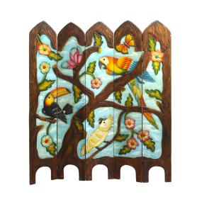 Tropical Birds / Macaws Two-Sided Room Divider
