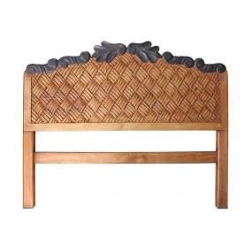 Natural Woven Carved Headboard