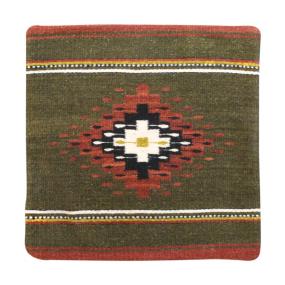 Wool Throw Pillow:Zapotec Design GR1