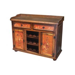 Cantina Wine Cabinet w/ Copper Doors & Drawers