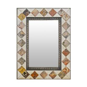 Stone Tile Mirror w/ Onyx & Marble Tiles