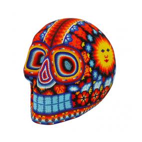 Huichol Skull:Sol Naciente