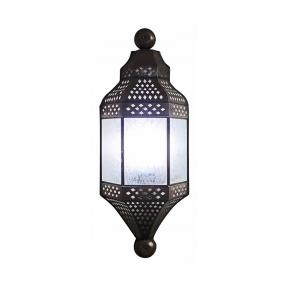 Moroccan Wall Sconce w/Crackled Glass