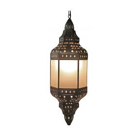 Manantial Lantern w/Frosted Glass