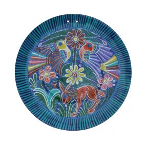 Blue & Turquoise Plate w/ Birds