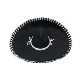 Black & Silver Jaripeo Sombrero