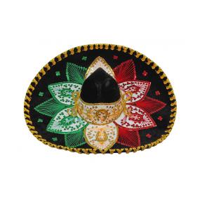 Tri-Color & Gold Charro Sombrero