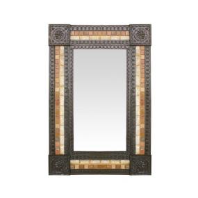 Rectangular Tile Mirrorw/ Onyx & Marble Tiles